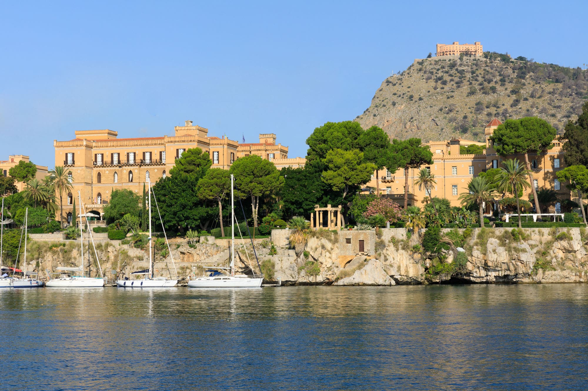Villa Igiea et ses jardins face au golfe de Palerme.